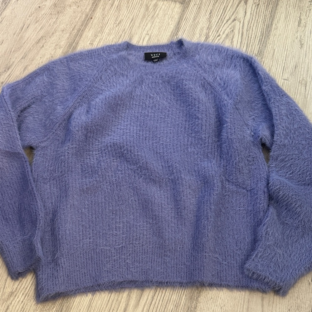Vici Lavender Fuzzy Sweater